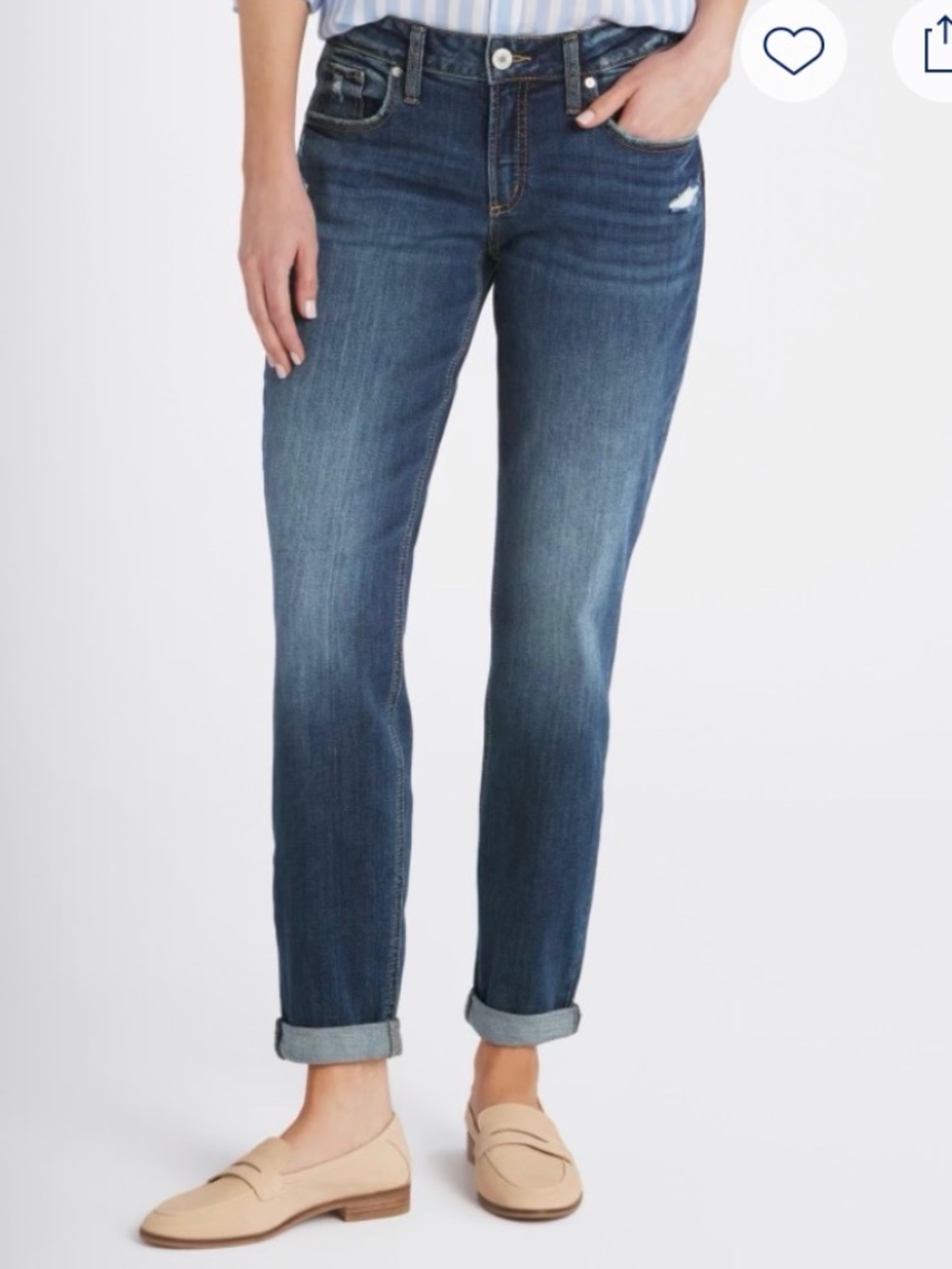 Silver Jeans Co. - Sam Boyfriend Distressed Jean